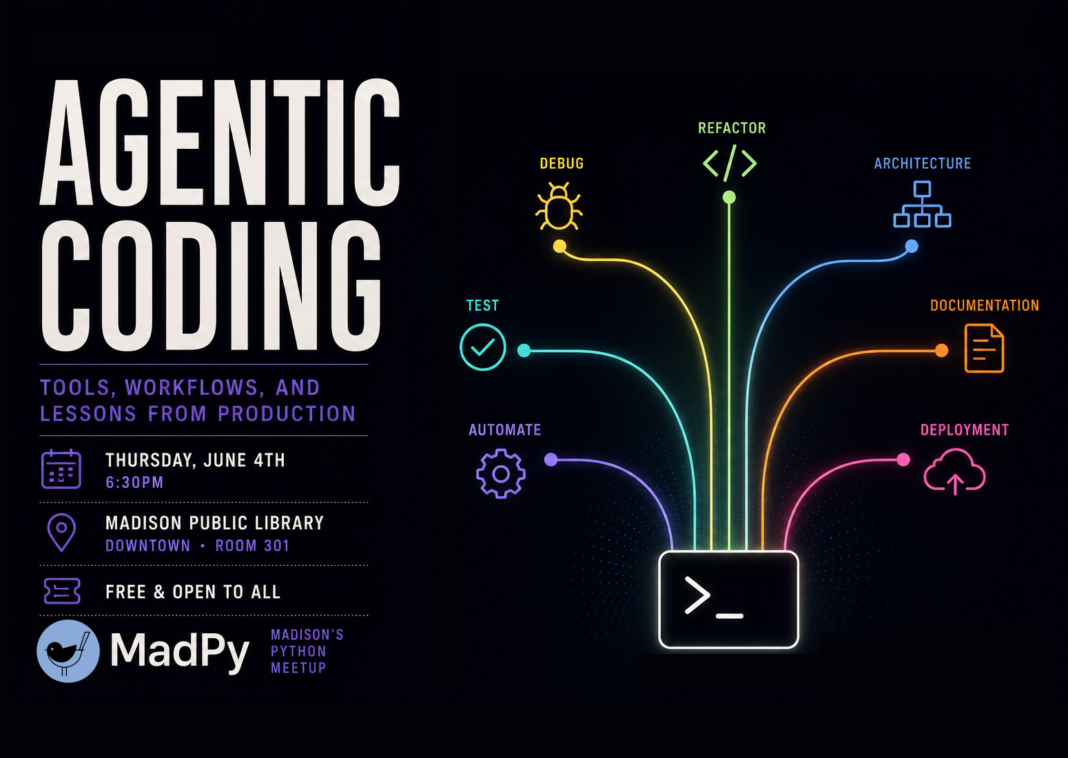 Logo for the MadPy talk